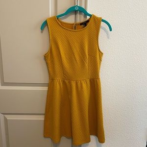 Forever 21 Mustard Skater Dress